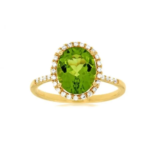 14kt Yellow Gold Peridot & Diamond Ring Don's Jewelry & Design Washington, IA