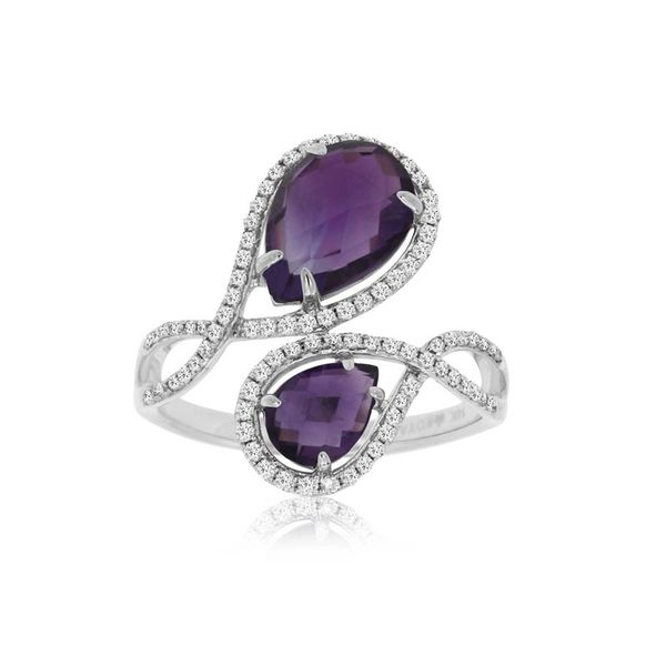 14kt White Gold Amethyst & Diamond Ring Don's Jewelry & Design Washington, IA