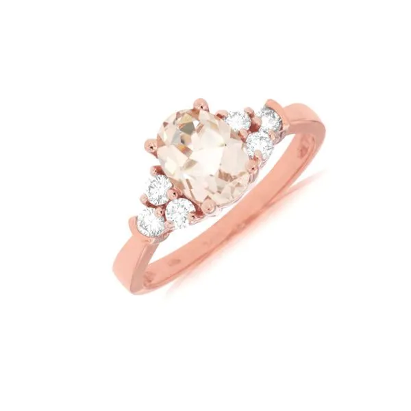 14kt Rose Gold Morganite & Diamond Ring Don's Jewelry & Design Washington, IA