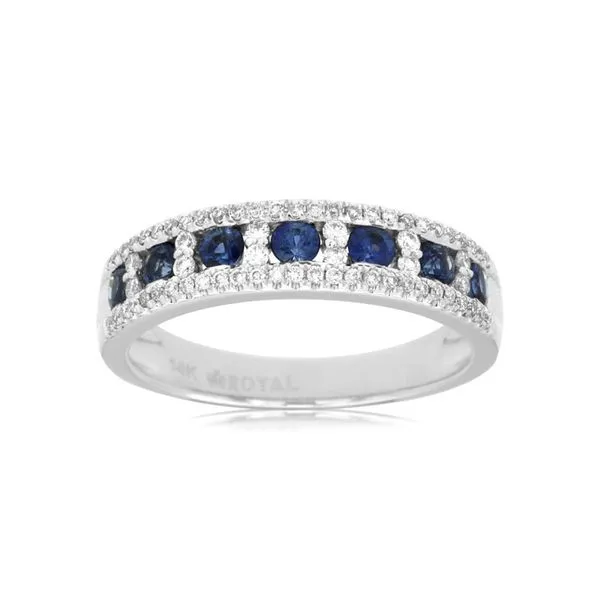 14kt White Gold Sapphire & Diamond Ring Don's Jewelry & Design Washington, IA