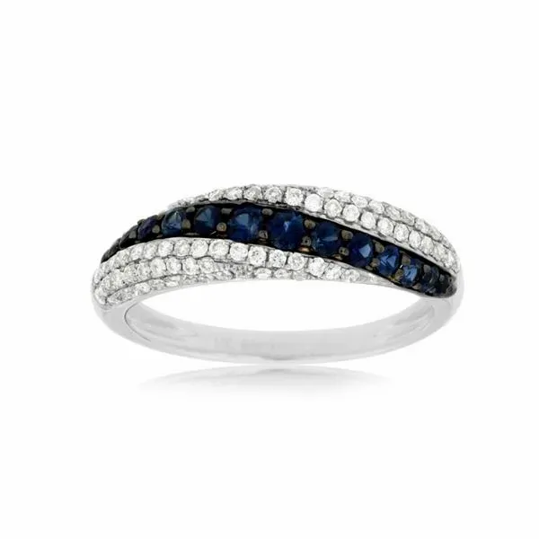 14kt White Gold Sapphire & Diamond Ring Don's Jewelry & Design Washington, IA