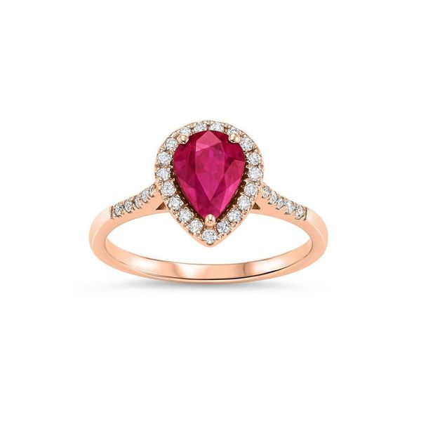 14kt Rose Gold Ruby & Diamond Ring Don's Jewelry & Design Washington, IA