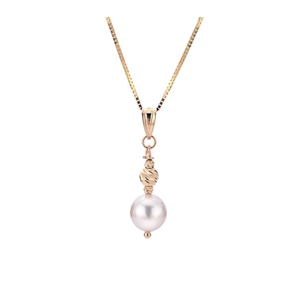 14kt Yellow Gold Drop Pearl Necklace Don's Jewelry & Design Washington, IA