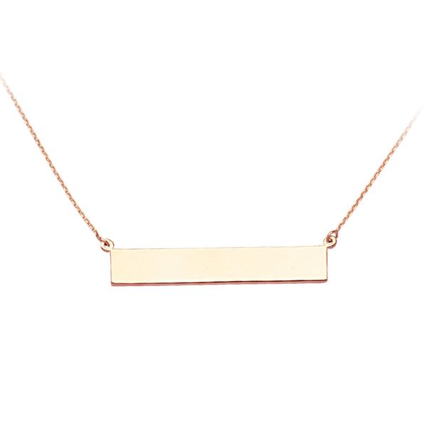 Yellow Gold Plate Bar Necklace Don's Jewelry & Design Washington, IA