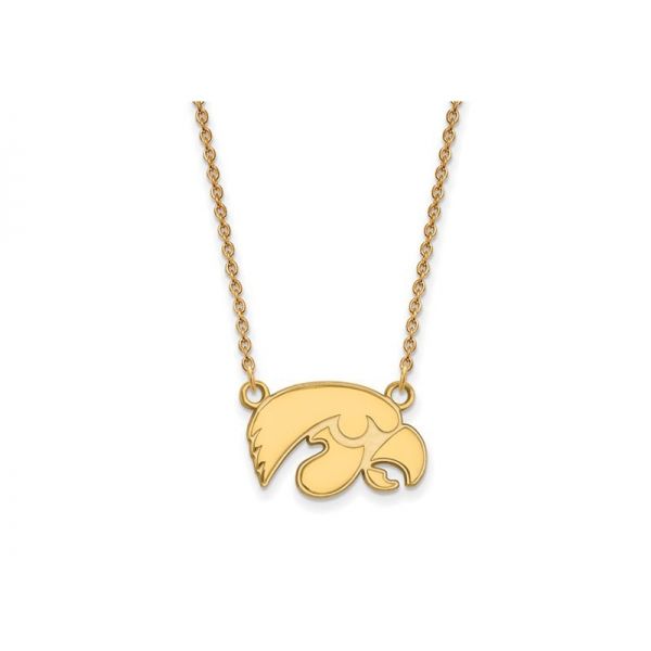 Sterling Silver Gold Plated University of Iowa Necklace Don's Jewelry & Design Washington, IA