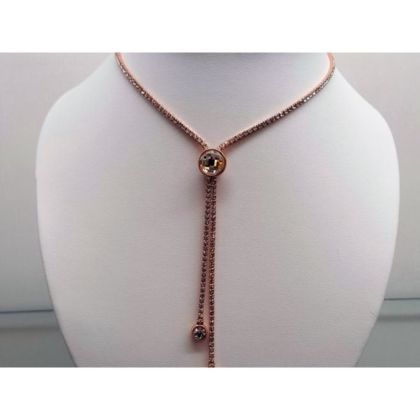 Rose Crystal Lariat Necklace Don's Jewelry & Design Washington, IA