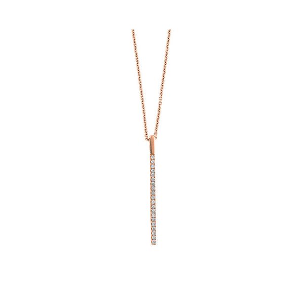 Rose Bar Necklace with CZ Don's Jewelry & Design Washington, IA