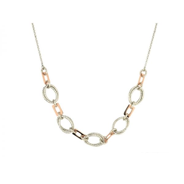 Sterling Silver & Rose Gold Plate Necklace Don's Jewelry & Design Washington, IA