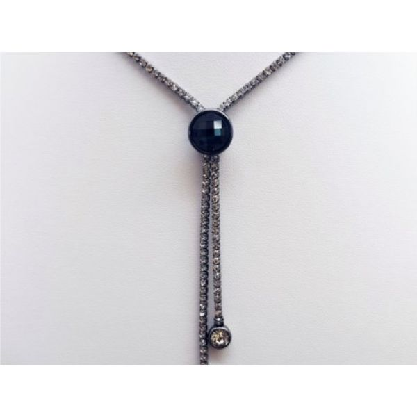 Black Crystal Lariat Necklace Don's Jewelry & Design Washington, IA