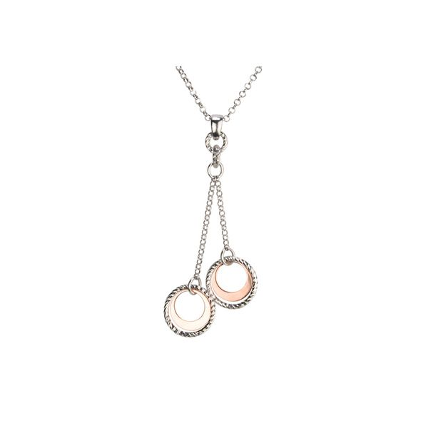 Sterling Silver & Rose Gold Plate Lariat Necklace Don's Jewelry & Design Washington, IA