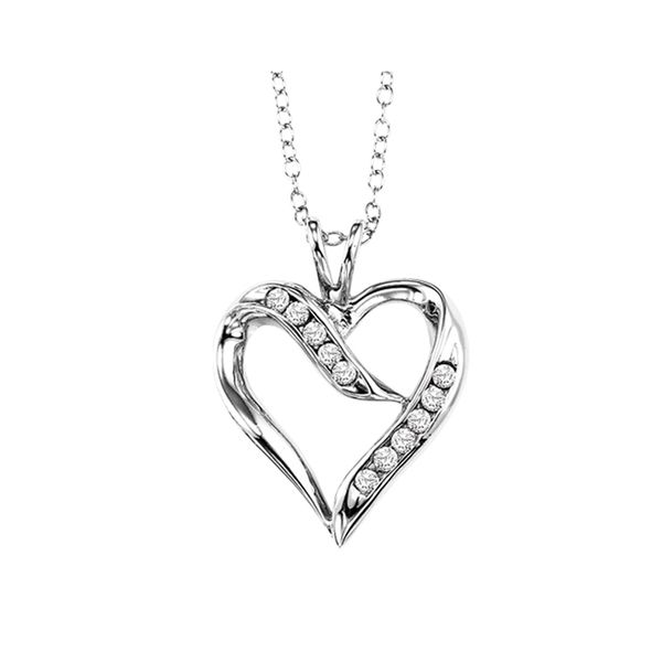 Sterling Silver Diamond Heart Necklace Don's Jewelry & Design Washington, IA