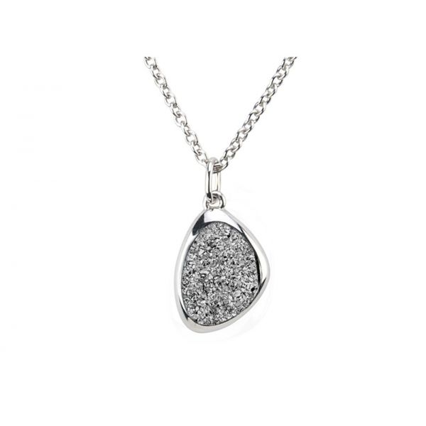 Sterling Silver Lighting Drusy Necklace Don's Jewelry & Design Washington, IA