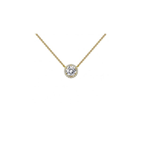Yellow Gold Plate Simulated Diamond Necklace Don's Jewelry & Design Washington, IA