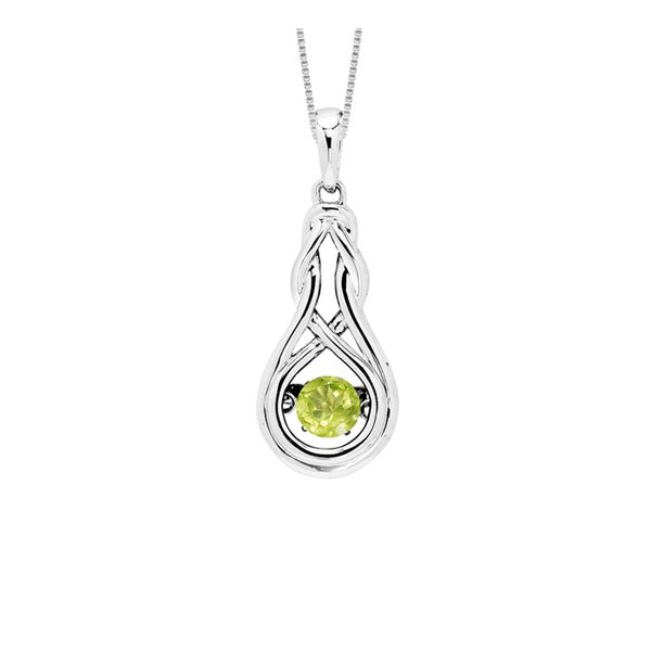 Sterling Silver Peridot Rhythm of Love Necklace Don's Jewelry & Design Washington, IA