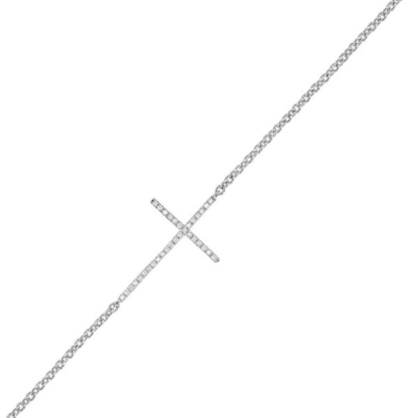 Sterling Silver Diamond Cross Bracelet Don's Jewelry & Design Washington, IA
