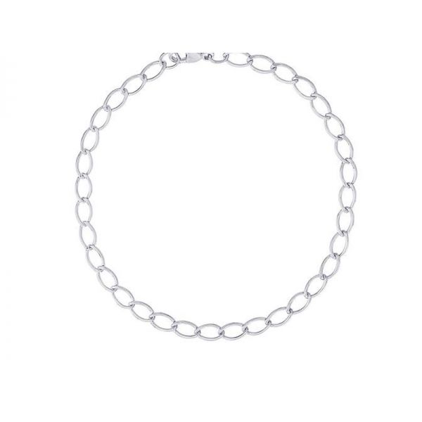 Sterling Silver Oval Link Charm Bracelet Don's Jewelry & Design Washington, IA
