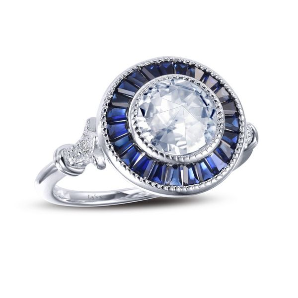 Sterling Silver Simulated Diamond & Lab Grown Sapphire Ring Don's Jewelry & Design Washington, IA