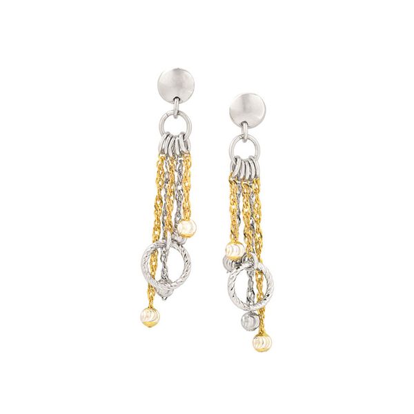 Sterling Silver & 18kt Yellow Gold Plate Earrings Don's Jewelry & Design Washington, IA