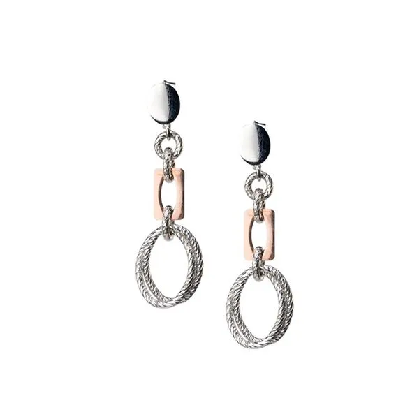 Sterling Silver & Rose Gold Plate Earrings Don's Jewelry & Design Washington, IA