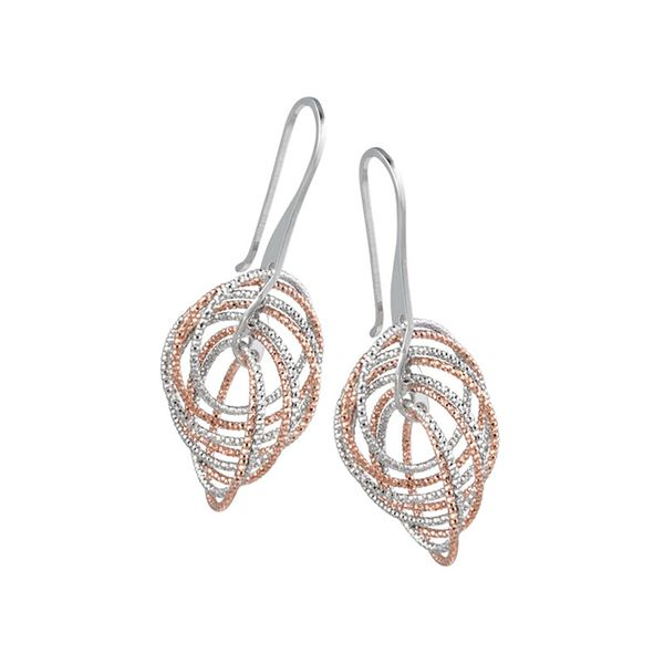 Sterling Silver & Rose Gold Plate Earrings Don's Jewelry & Design Washington, IA