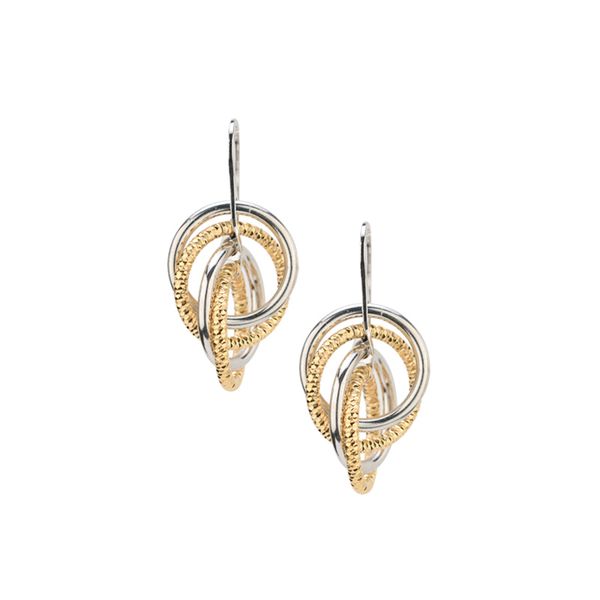 Sterling Silver & 18kt Yellow Gold Plate Earrings Don's Jewelry & Design Washington, IA