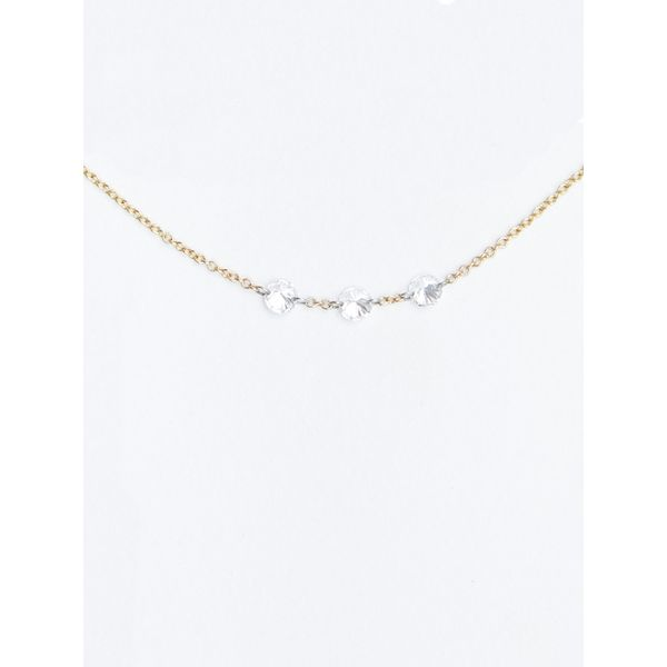 14 Karat Yellow Gold Adjustable Icicle Diamond Necklace Double Diamond Jewelry Olympic Valley, CA