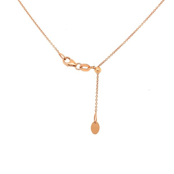 14K Rose Gold Adjustable 3 Diamond Icicle Necklace Image 3 Double Diamond Jewelry Olympic Valley, CA