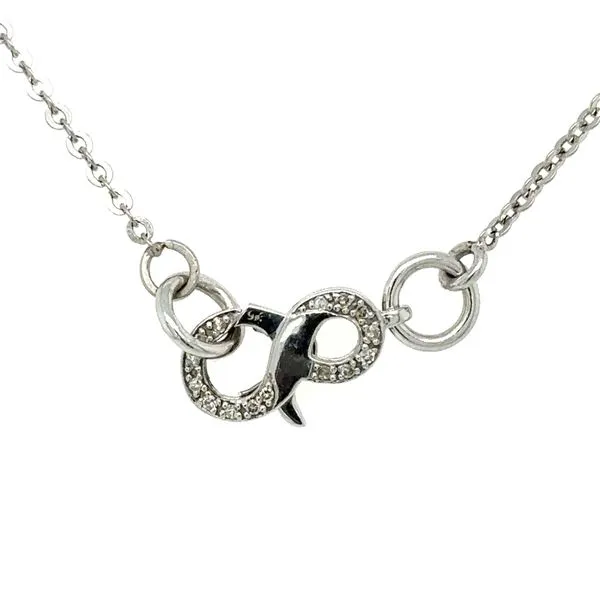 14K White Gold Diamond and Sapphire Tahoe Snowflake Flurry Necklace Image 3 Double Diamond Jewelry Olympic Valley, CA