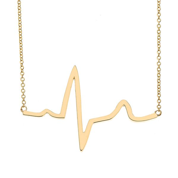 14 Karat Yellow Gold Standard EKG Necklace Double Diamond Jewelry Olympic Valley, CA