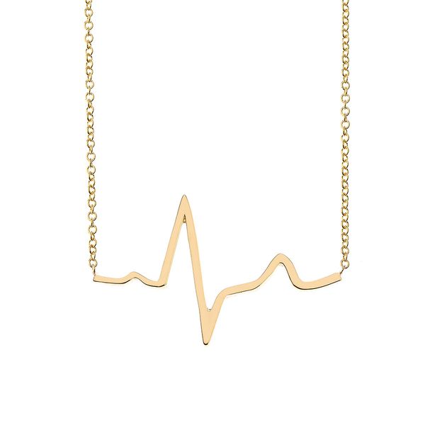 14 Karat Yellow Gold EKG Petite Necklace Double Diamond Jewelry Olympic Valley, CA