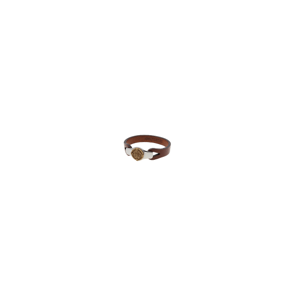 Brown Leather Bracelet with Anchor Emblem Enhancery Jewelers San Diego, CA