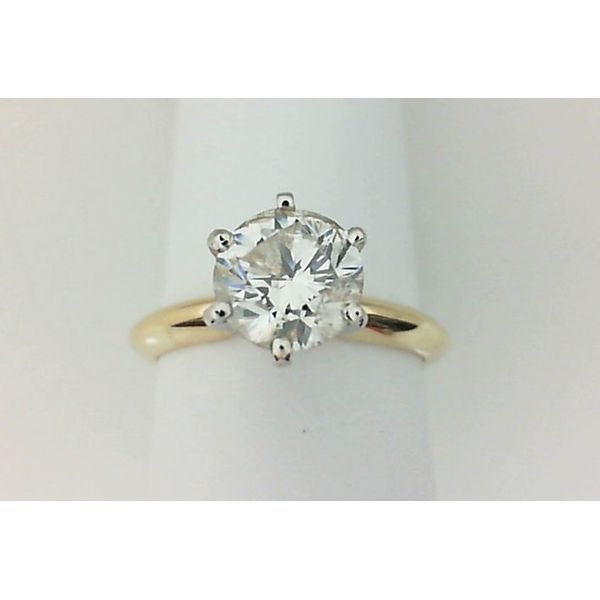 Yellow 14 Karat Solitaire Engagement Ring With One 1.25Ct Round H I1 Diamond Enhancery Jewelers San Diego, CA