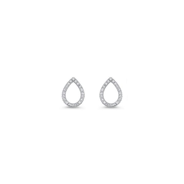 14 Karat Teardrop Shape Diamond Earrings Enhancery Jewelers San Diego, CA