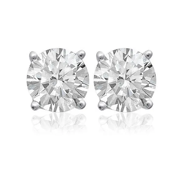 5mm White Topaz Studs Enhancery Jewelers San Diego, CA