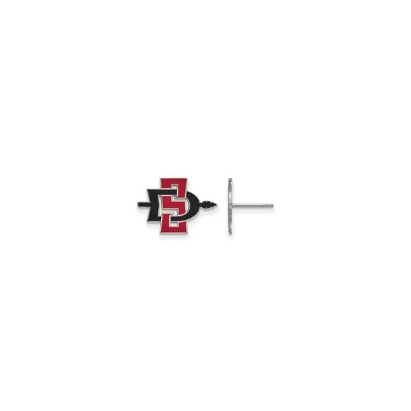 San Diego State SDSU logo Silver earrings Enhancery Jewelers San Diego, CA