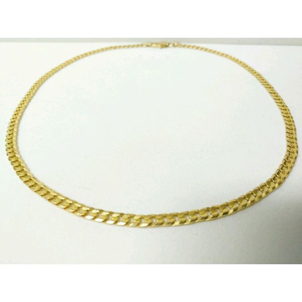 ESTATE 14k YELLOW GOLD ITALIAN CURB CHAIN 17.25 inches Enhancery Jewelers San Diego, CA
