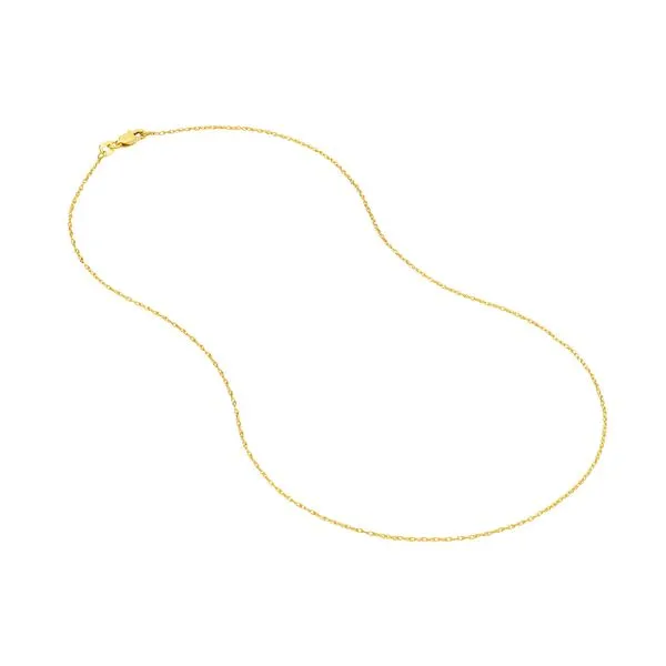 10K Yellow Gold 0.95mm Rope Chain with Lobster Clap 18