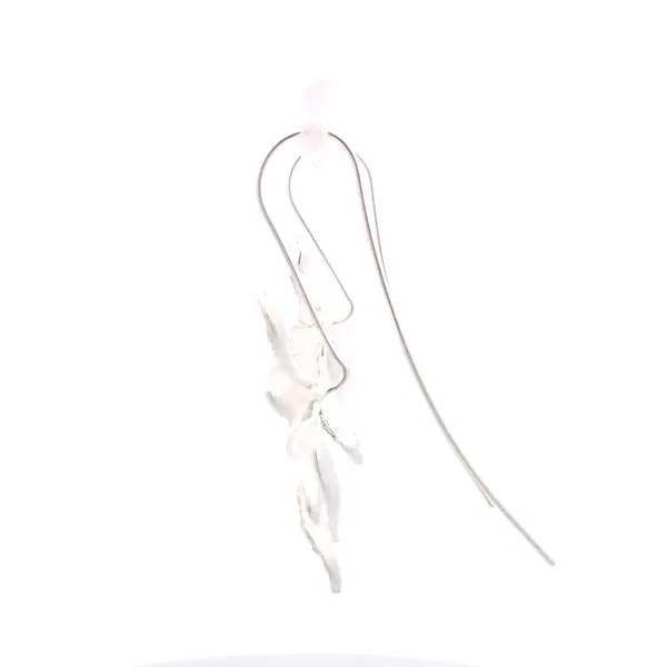 Sterling Silver Large Multi Leaf Hook Earrings Image 2 Erica DelGardo Jewelry Designs Houston, TX