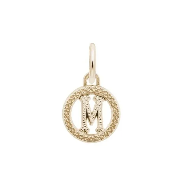 Silver "M" Charm Erickson Jewelers Iron Mountain, MI