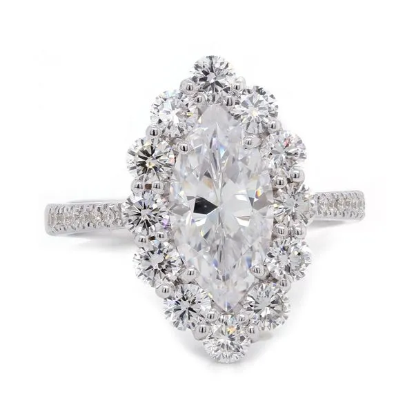 Marquise Diamond Halo Engagement Ring Joe Escobar Diamonds Campbell, CA
