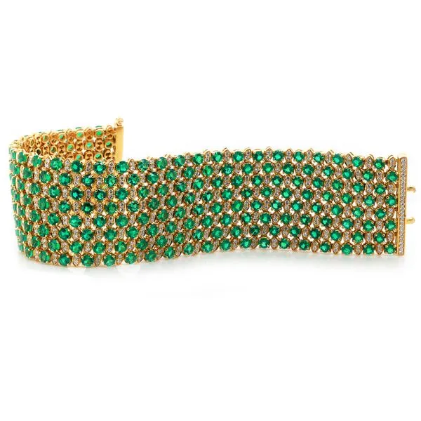Emerald and Diamond Bracelet Joe Escobar Diamonds Campbell, CA