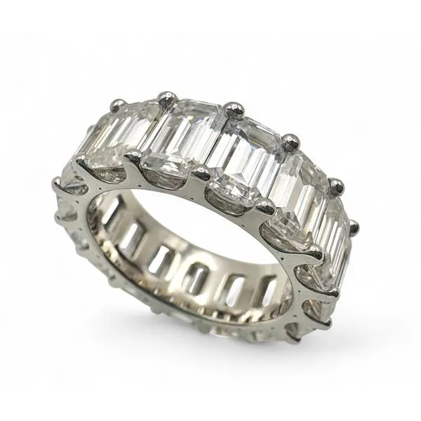 Estate Platinum Eternity Band With Moissanite Gemstones Forever Young Fine Jewelers St. George, UT