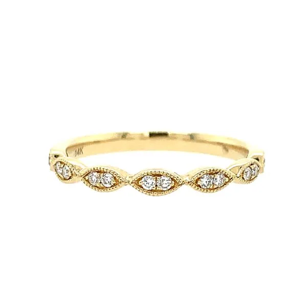 14KY Gold Diamond Band with Milgrain Franzetti Jewelers Austin, TX