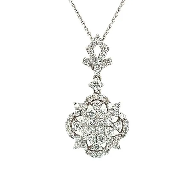 18KW Gold Drop Pendant with Diamonds Franzetti Jewelers Austin, TX