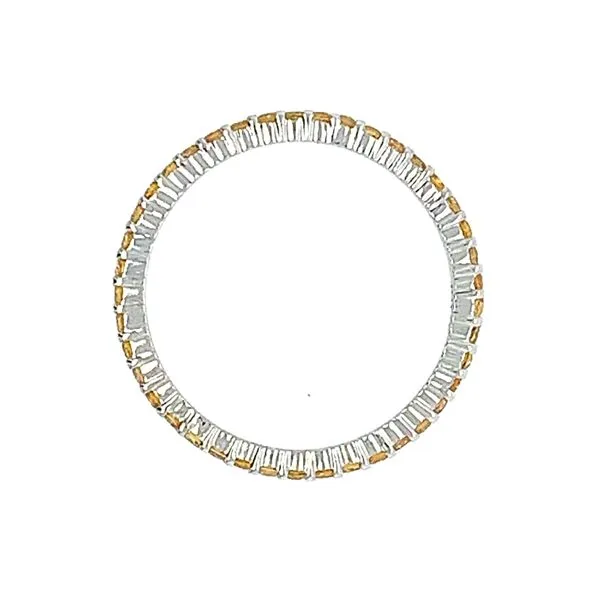 18KW Gold 1.5 mm Wide Yellow Sapphire Eternity Band Image 3 Franzetti Jewelers Austin, TX