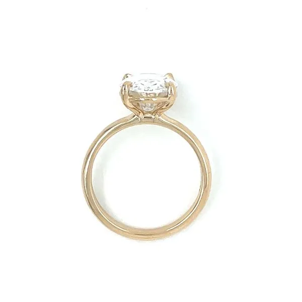 14KY Gold 4 Prong Solitaire Engagement Ring with 4.05 Ct Oval Lab Diamond Image 5 Franzetti Jewelers Austin, TX