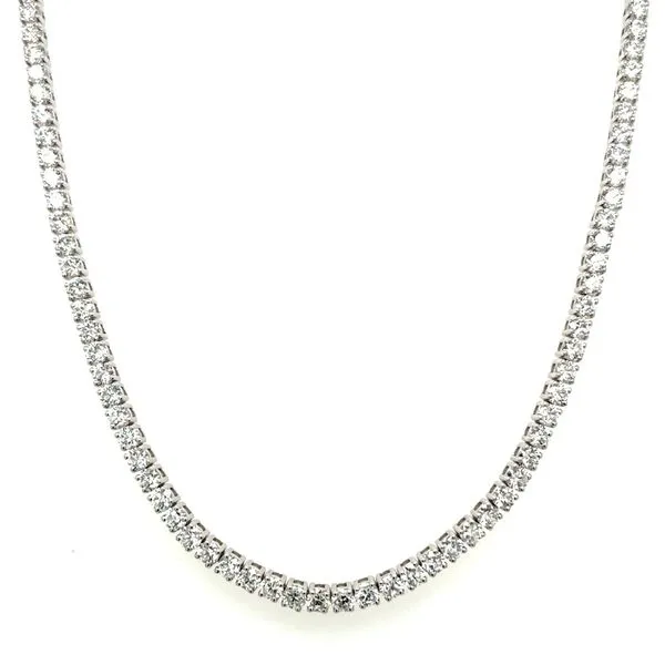 14KW Gold Lab Diamond In Line Tennis Necklace 10.05 CTW - 16