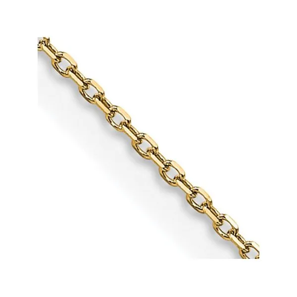 14KY Gold 0.85 mm Diamond Cut Cable Chain 16