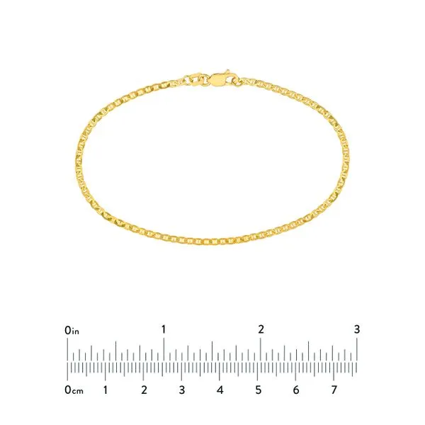 14KY Gold 1.85 mm Mariner Bracelet - 7.25