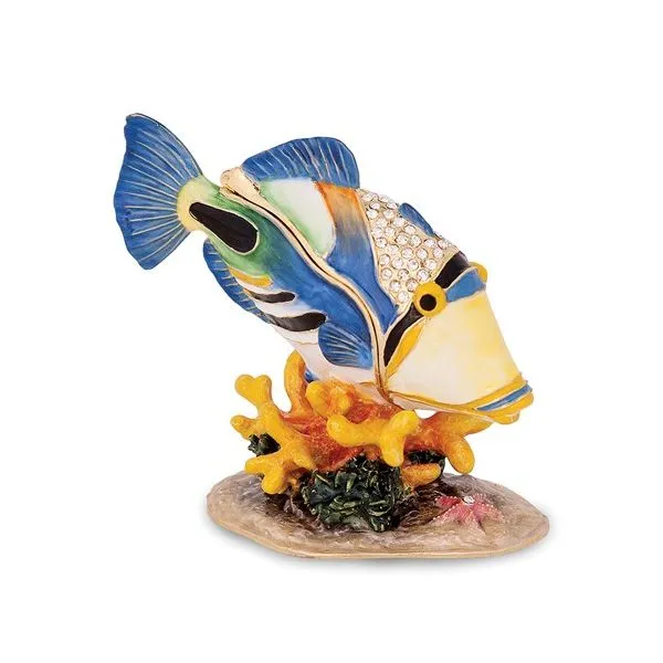Bejeweled PICASSO Large Humu Humu Fish Gift Box Franzetti Jewelers Austin, TX